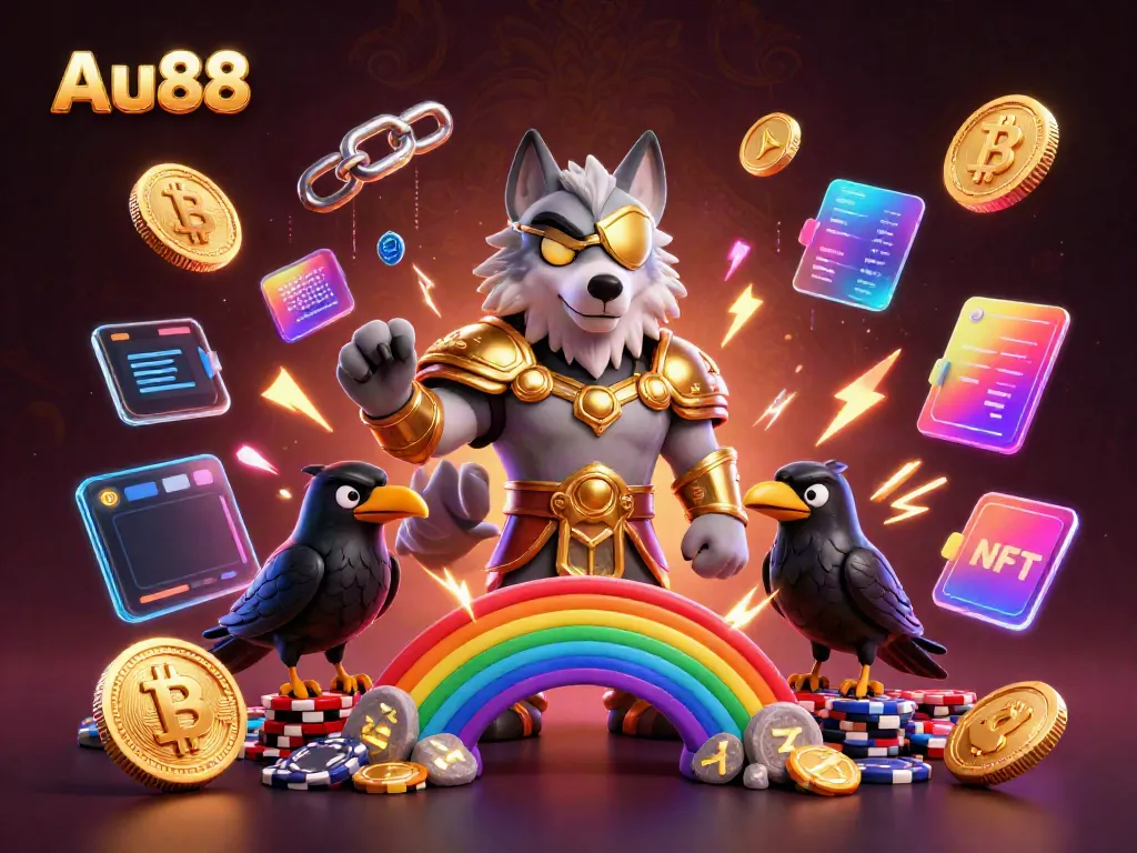 Experience thrilling gaming with Au88 in this vibrant 3D illustration showcasing Norse mythology.