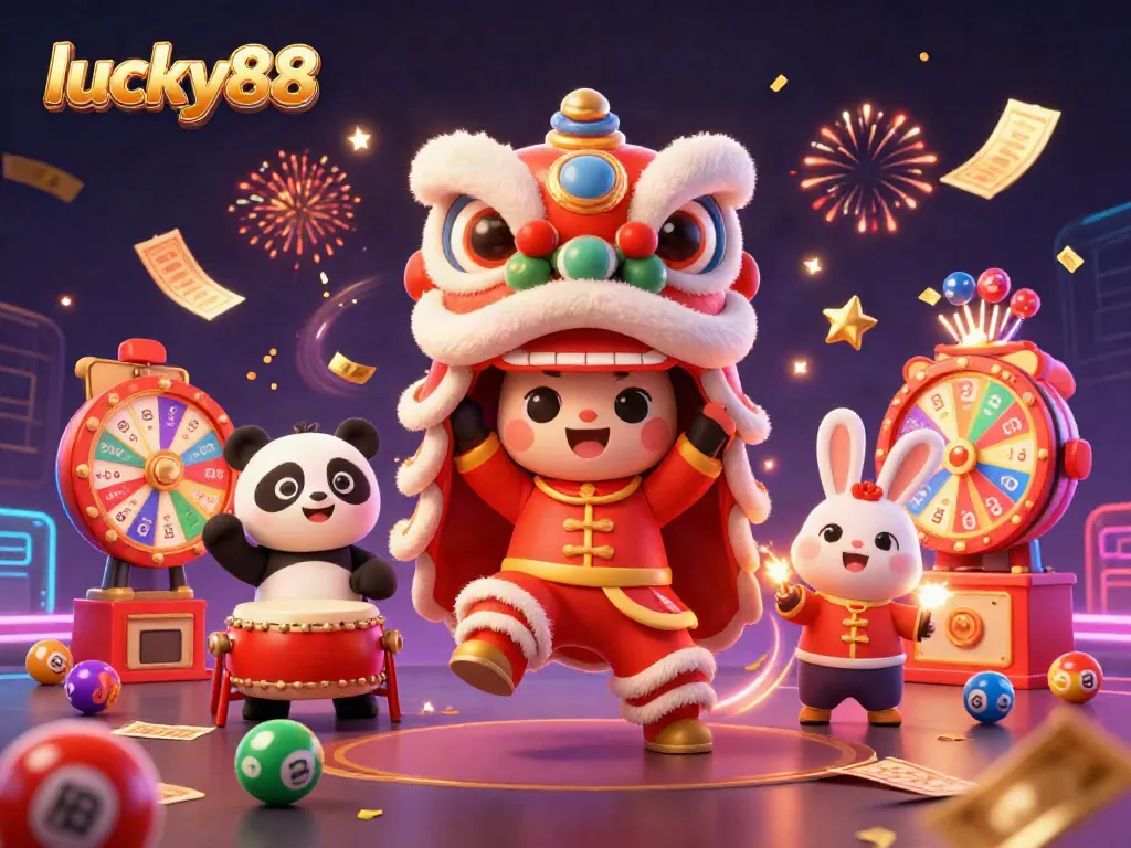 Engage with lucky88 casino as colorful lottery balls and exuberant characters create a vibrant atmosphere.