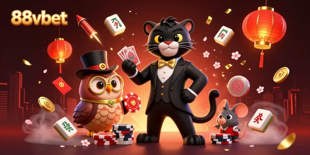 Experience dynamic gambling action with 88vbet featuring elegant characters and vibrant game elements.