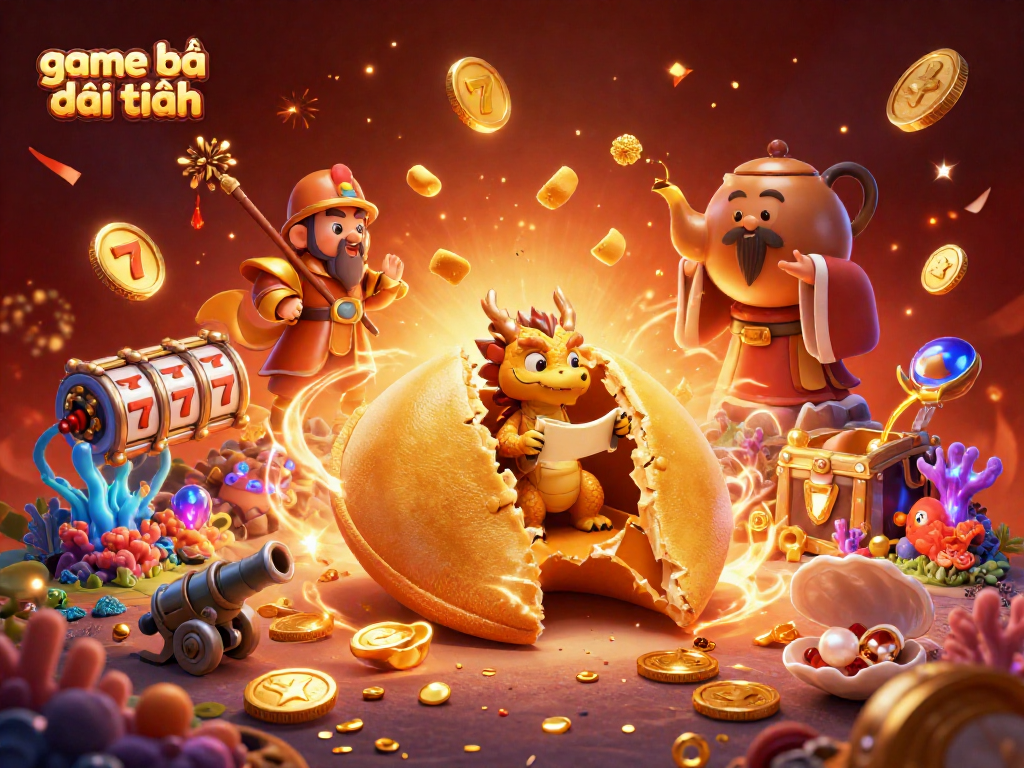Engage in game bài đổi thưởng with vibrant 3D illustration of unique casino-themed characters.