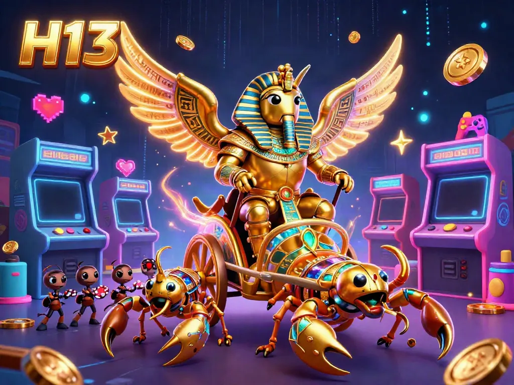 Join the thrilling adventure with H13 as you explore an exciting casino environment filled with vibrant gaming elements.