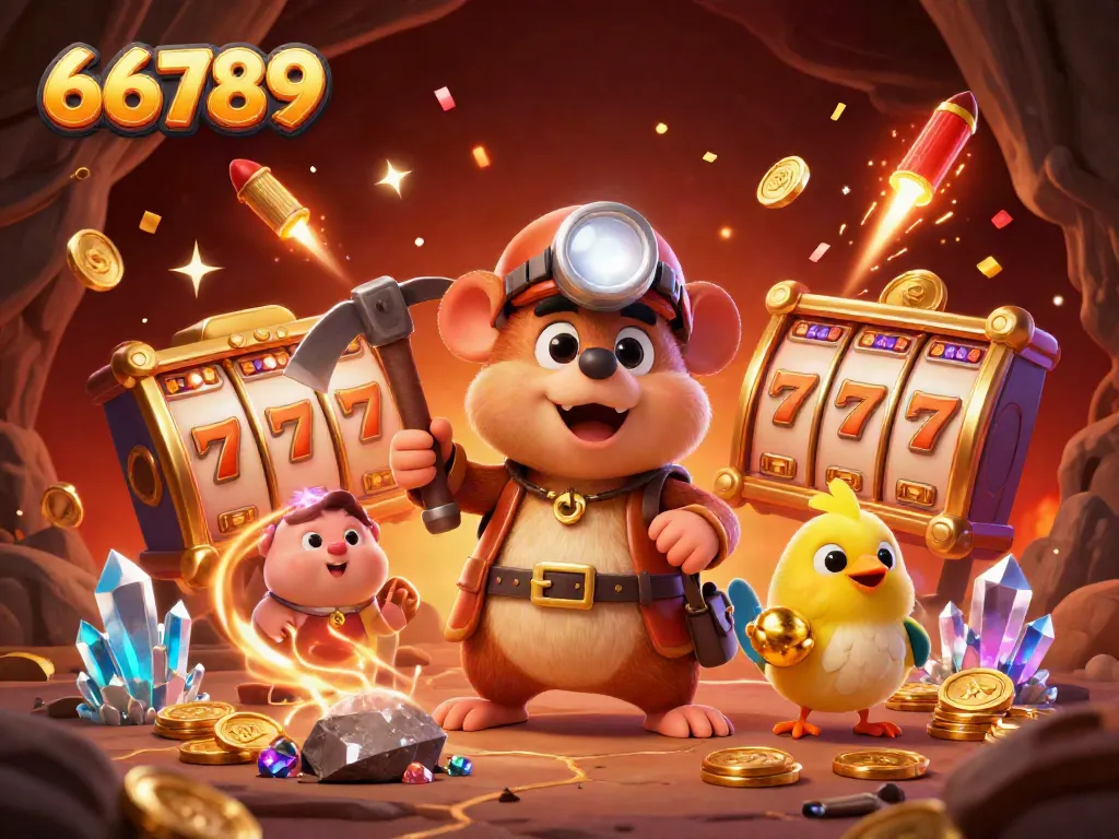 Experience exhilarating wins at 66789 with a treasure hunter mole exploring vibrant slots and jackpots.