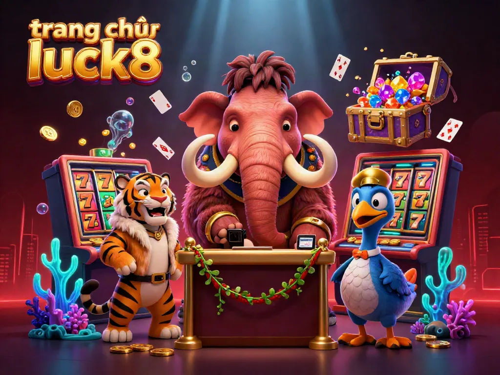 Join the excitement at trang chủ luck8 with a vibrant casino scene featuring unique characters and thrilling elements.