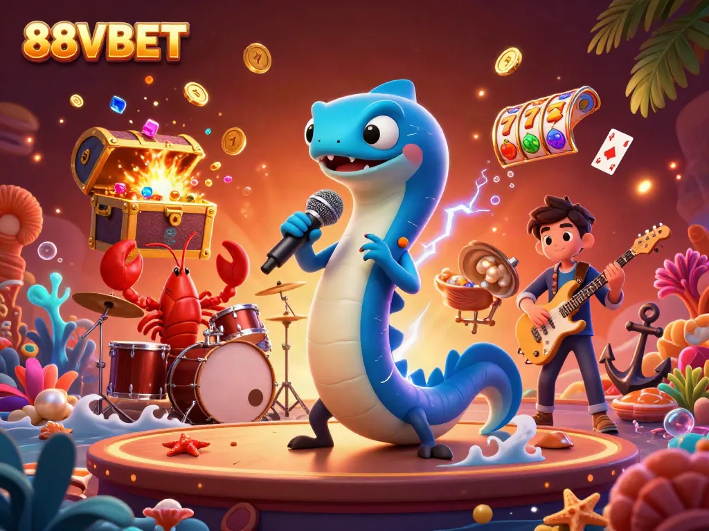 Experience thrilling entertainment at 88VBET with vibrant casino action featuring electrifying characters and slot games.